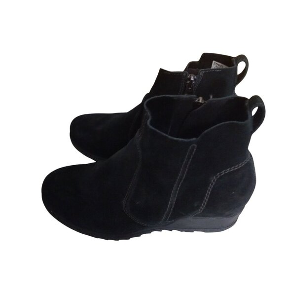 Sorel Evie Women's Size 9 Black Suede Side Zip Boots Bootie NL3313-010 - Picture 2 of 8